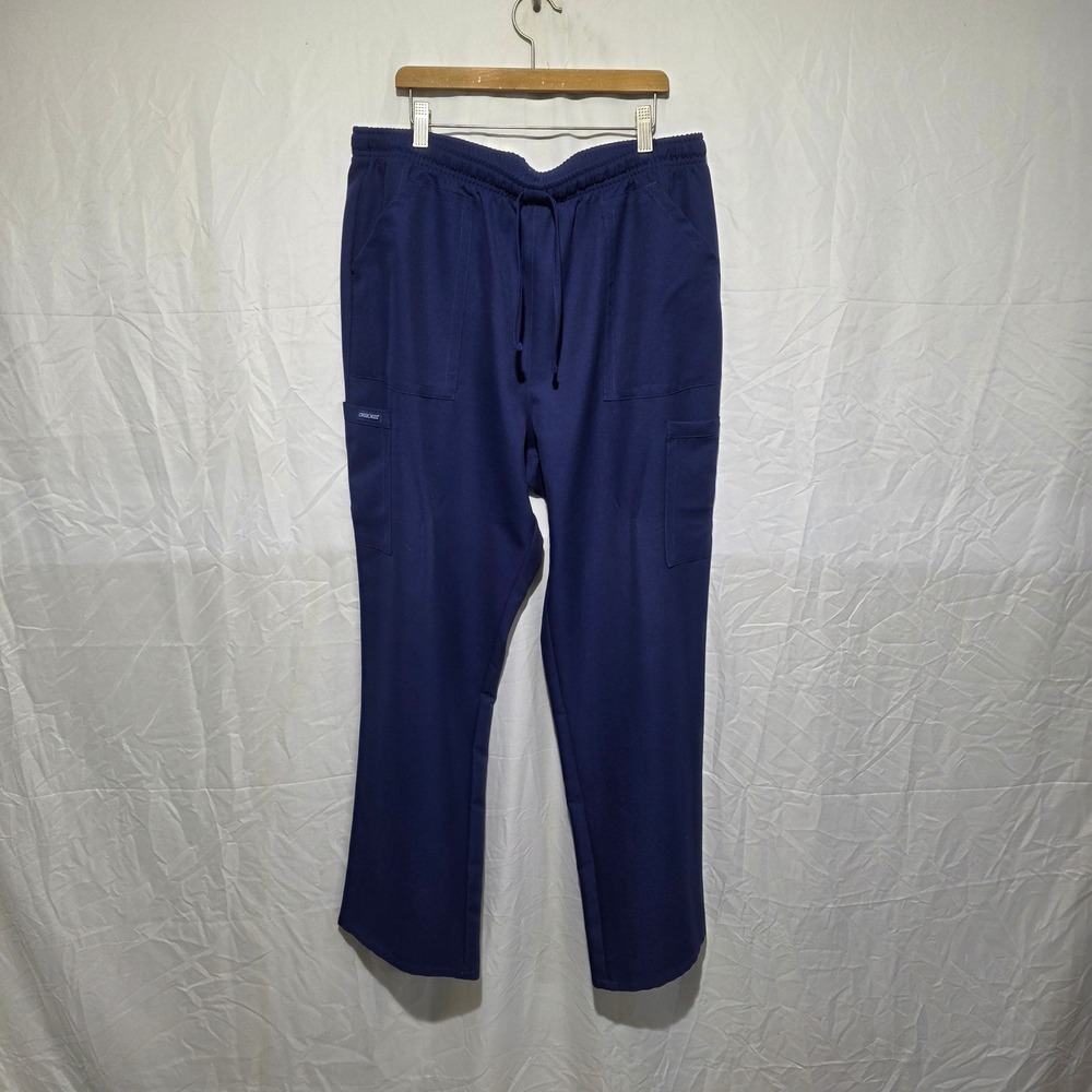 Cherokee Workwear Professionals Scrub Pants Navy CK272A Large Drawstring Cargo